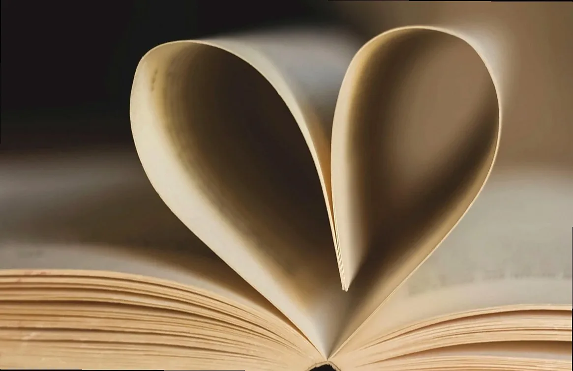 book, pages, book page, heart, paper, read, open, relaxation, novel, valentine, love, valentine's day, love wallpaper, h